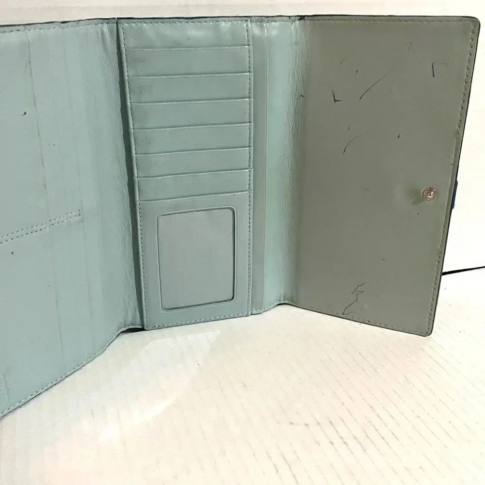 Coach vintage blue leather wallet